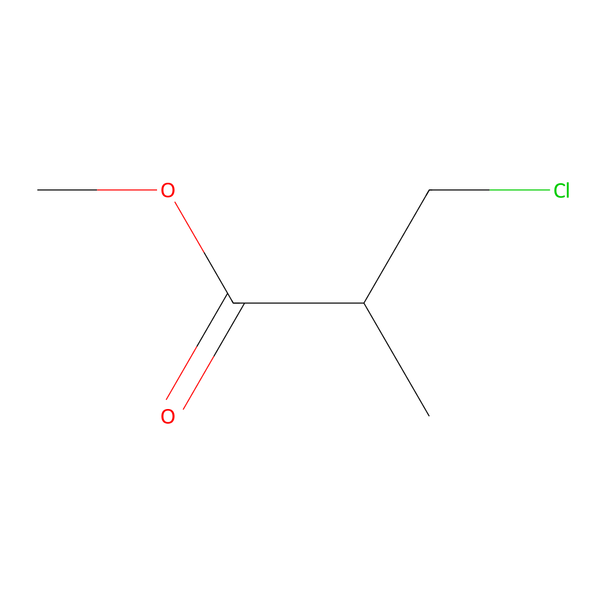 Methyl 3-chloro-2-methylpropanoate molecular structure, CAS 10317-11-0
