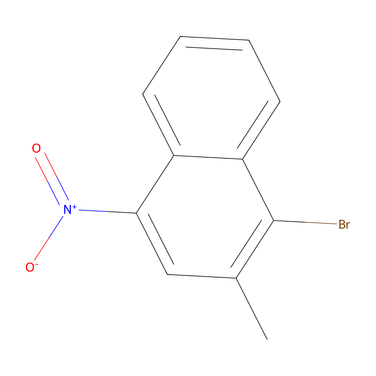 1-Bromo-2-methyl-4-nitronaphthalene molecular structure, CAS 10317-70-1
