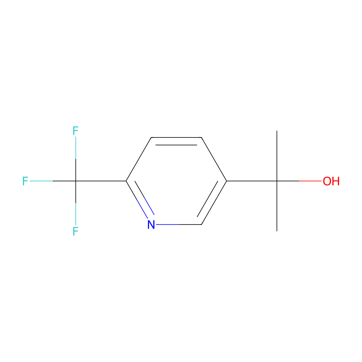 2-(6-(Trifluoromethyl)pyridin-3-yl)propan-2-ol molecular structure, CAS 1031721-43-3