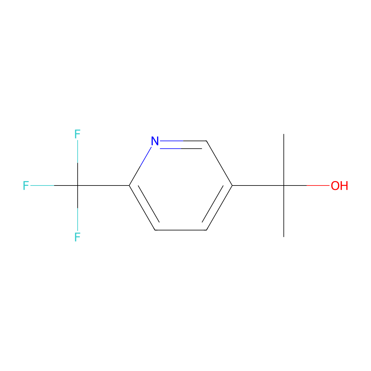 2-(6-(Trifluoromethyl)pyridin-3-yl)propan-2-ol molecular structure, CAS 1031721-43-3