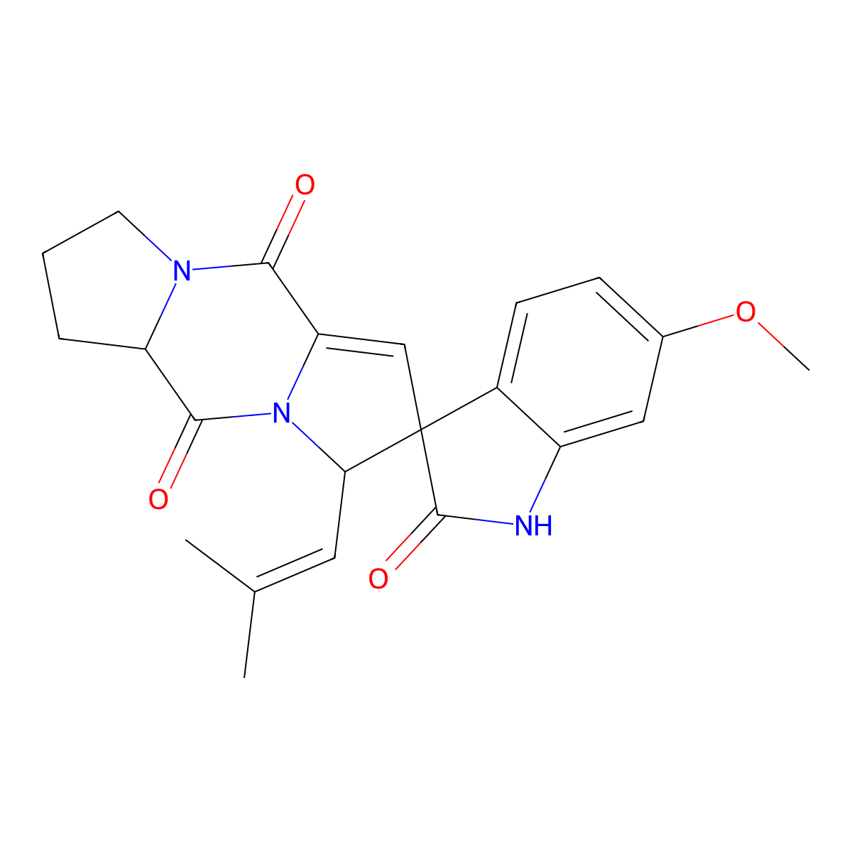 6-Methoxyspirotryprostatin B molecular structure, CAS 1031727-28-2