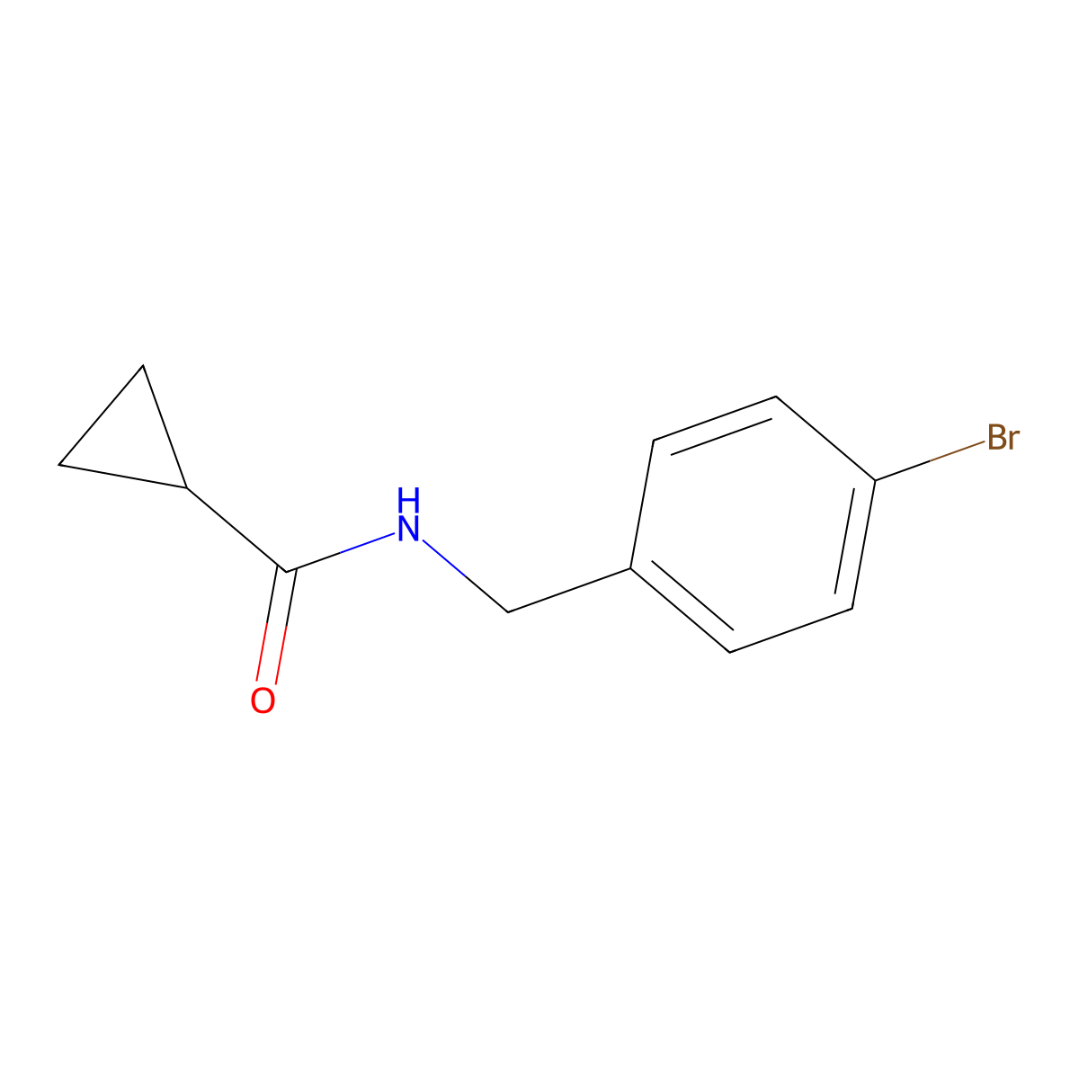 N-(4-bromobenzyl)cyclopropanecarboxamide molecular structure, CAS 1031747-46-2
