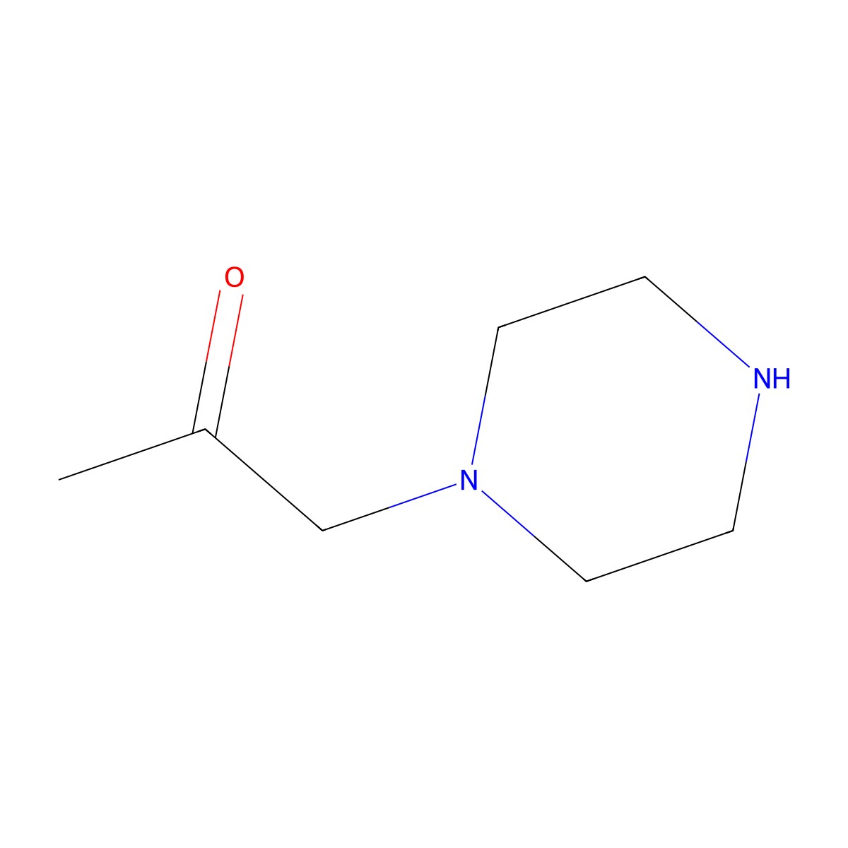 2-Propanone, 1-(1-piperazinyl)- molecular structure, CAS 103175-72-0