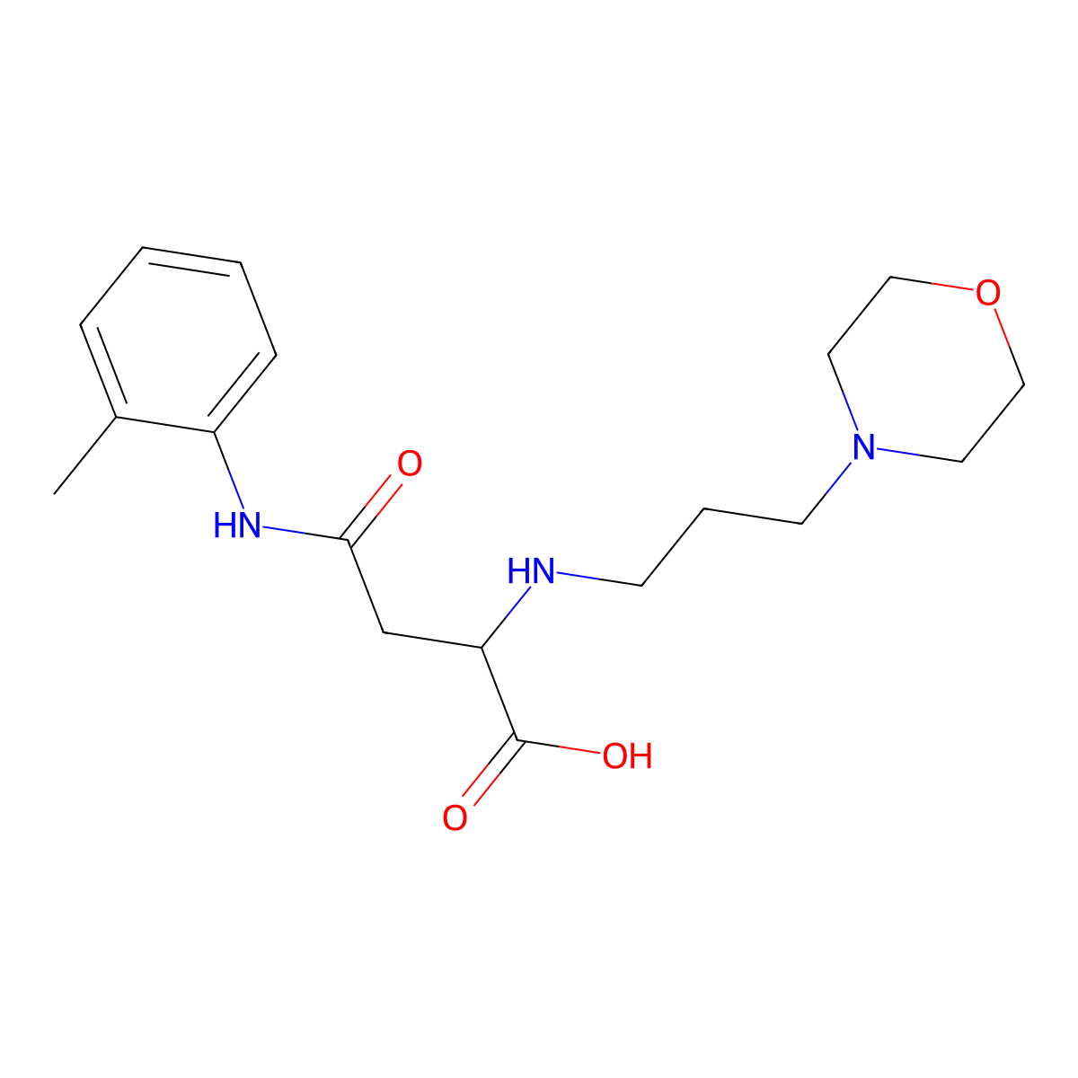 2-((3-Morpholinopropyl)amino)-4-oxo-4-(o-tolylamino)butanoic acid molecular structure, CAS 1031756-14-5