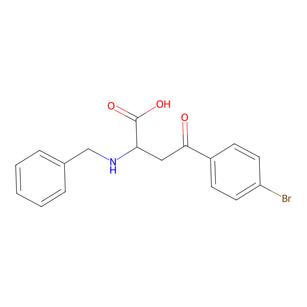 2-(Benzylamino)-4-(4-bromophenyl)-4-oxobutanoic acid molecular structure, CAS 1031756-56-5