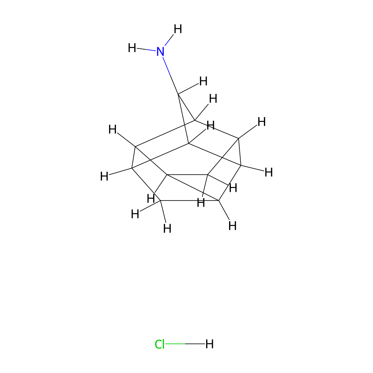 Pentacyclo[6.3.0.0^{2,6}.0^{3,10}.0^{5,9}]undecan-4-amine hydrochloride molecular structure, CAS 1031779-75-5