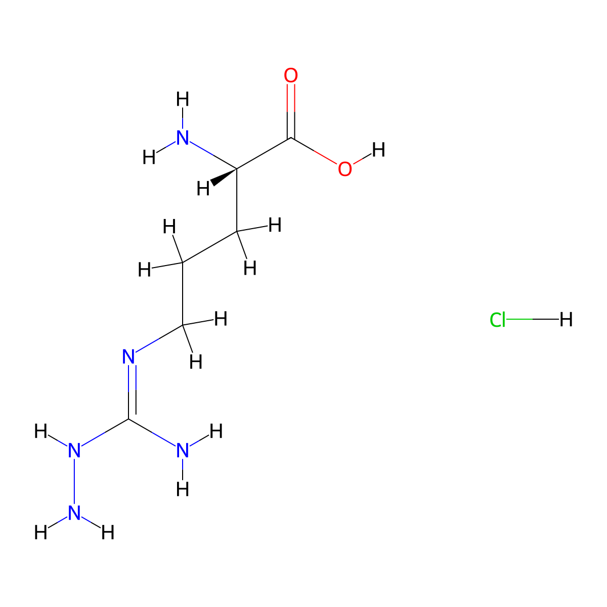 NG-amino-L-Arginine (hydrochloride) molecular structure, CAS 1031799-40-2
