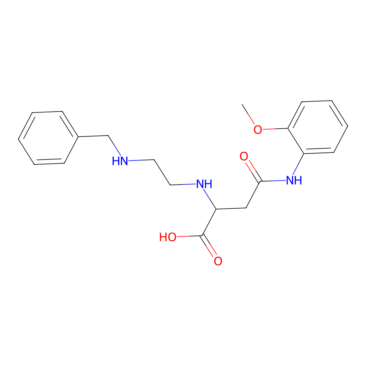 2-[2-(Benzylamino)ethylamino]-4-(2-methoxyanilino)-4-oxobutanoic acid molecular structure, CAS 1031807-52-9