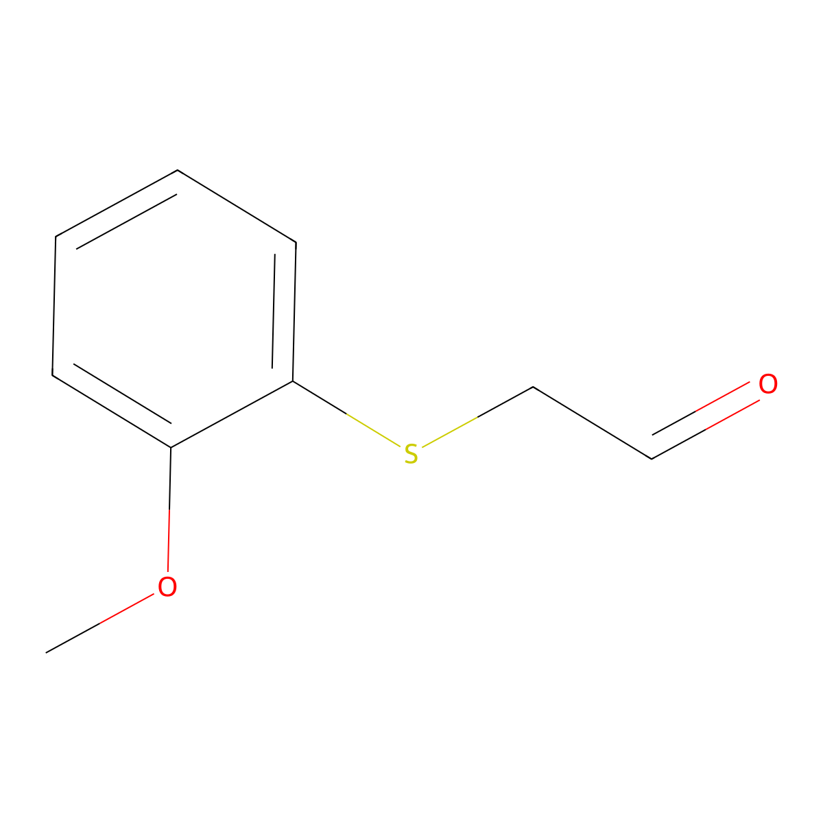 2-((2-Methoxyphenyl)thio)acetaldehyde molecular structure, CAS 103181-57-3