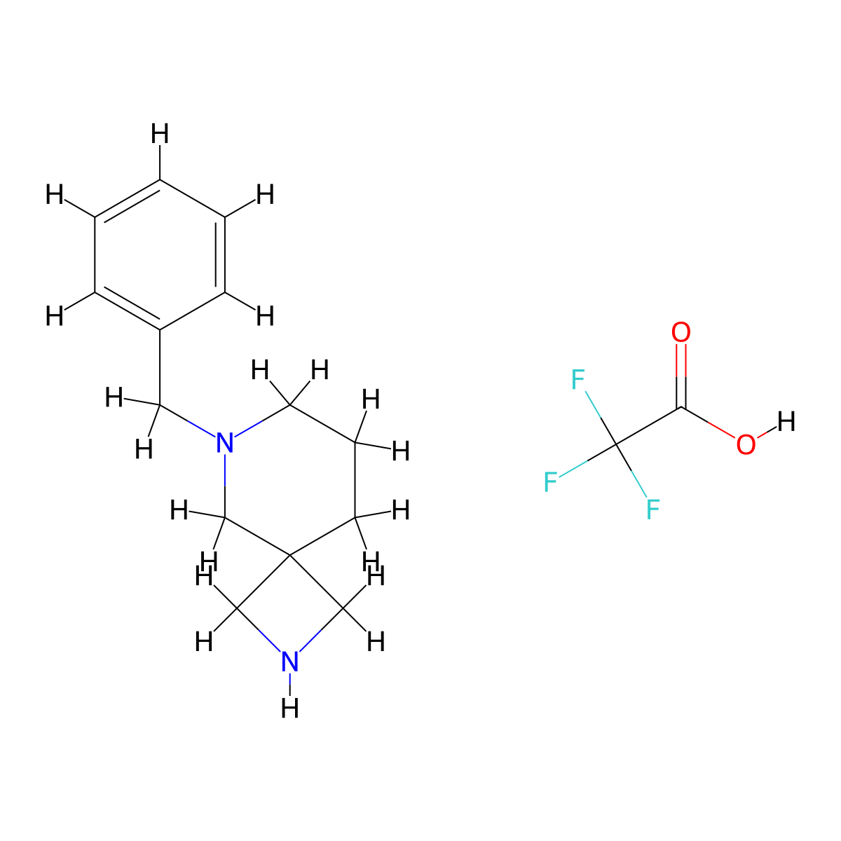 6-Benzyl-2,6-diazaspiro[3.5]nonane 2,2,2-trifluoroacetate molecular structure, CAS 1031817-84-1