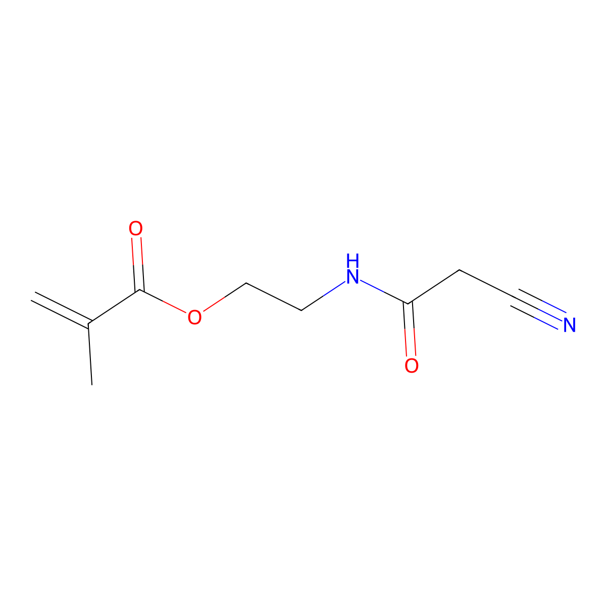 2-(2-Cyanoacetamido)ethyl methacrylate molecular structure, CAS 1031820-10-6
