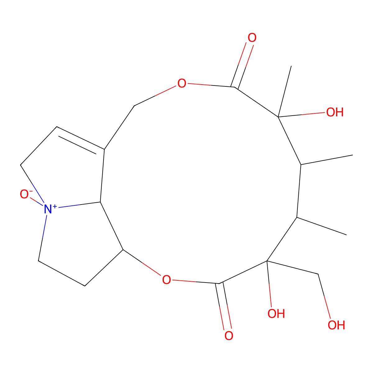Sceleratine N-oxide molecular structure, CAS 103184-92-5