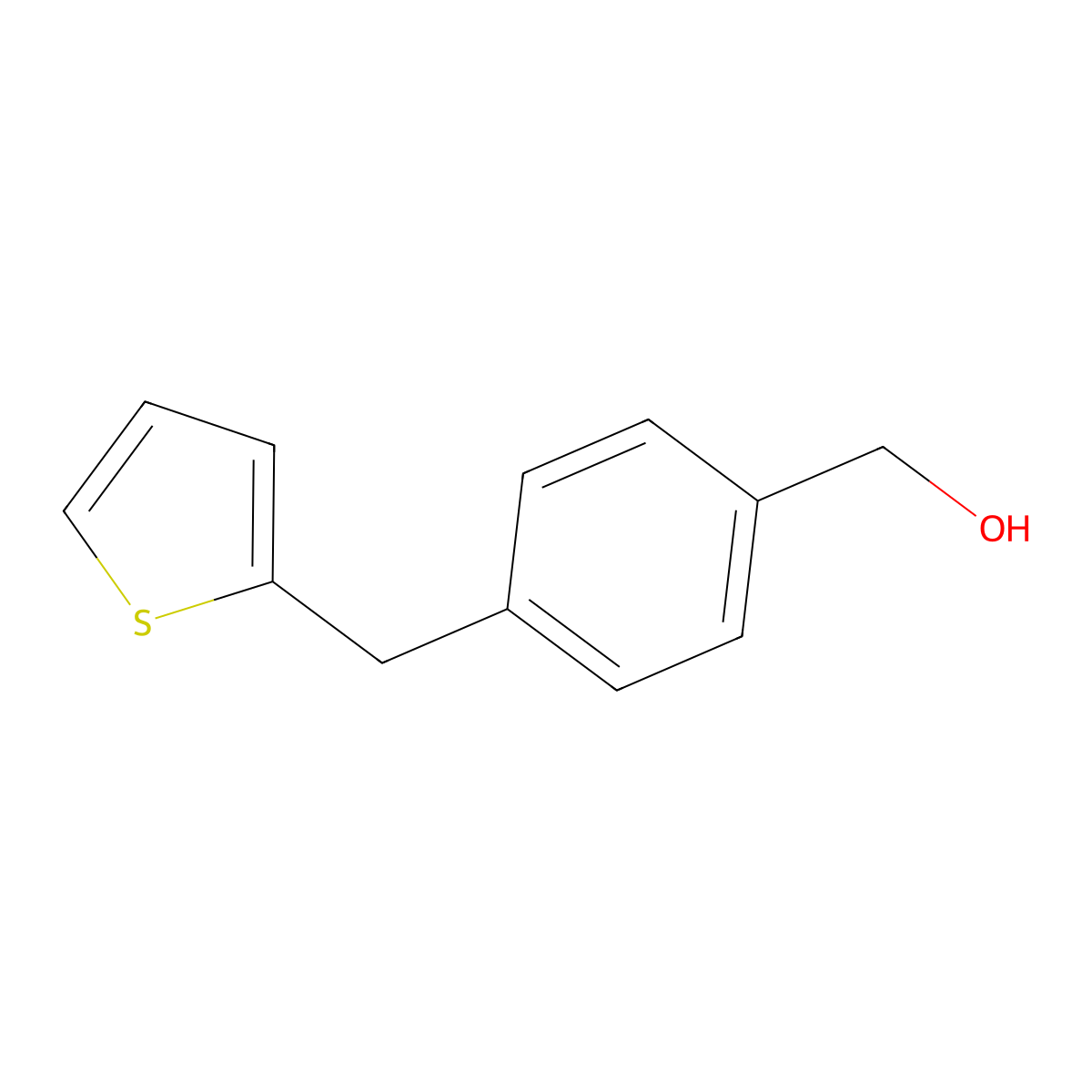 [4-(Thien-2-ylmethyl)phenyl]methanol molecular structure, CAS 1031843-62-5