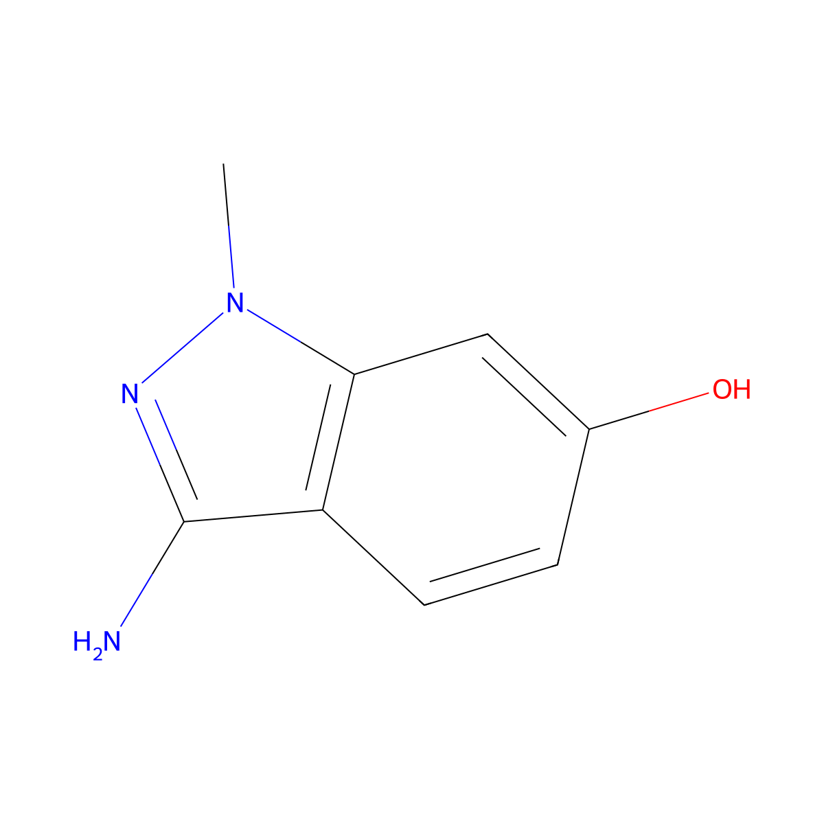 3-amino-1-methyl-1H-indazol-6-ol molecular structure, CAS 1031876-62-6