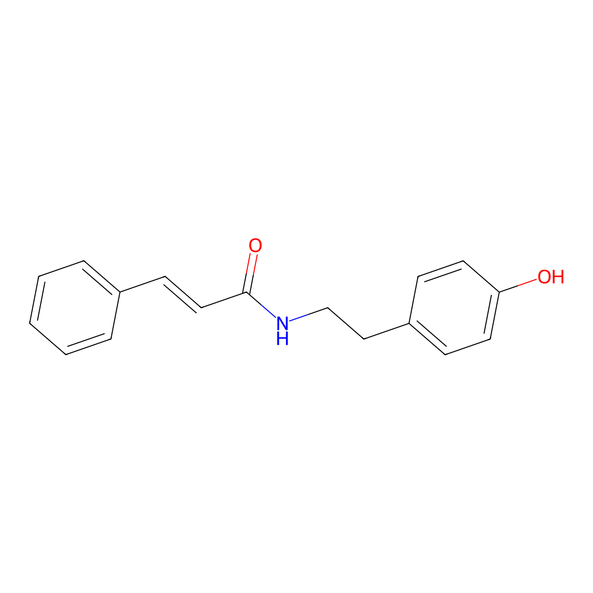 N-trans-Cinnamoyltyramine molecular structure, CAS 103188-44-9