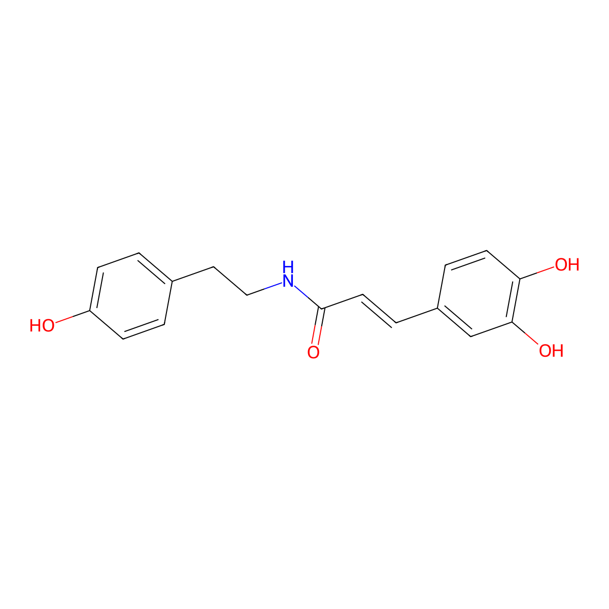 N-Caffeoyltyramine molecular structure, CAS 103188-48-3