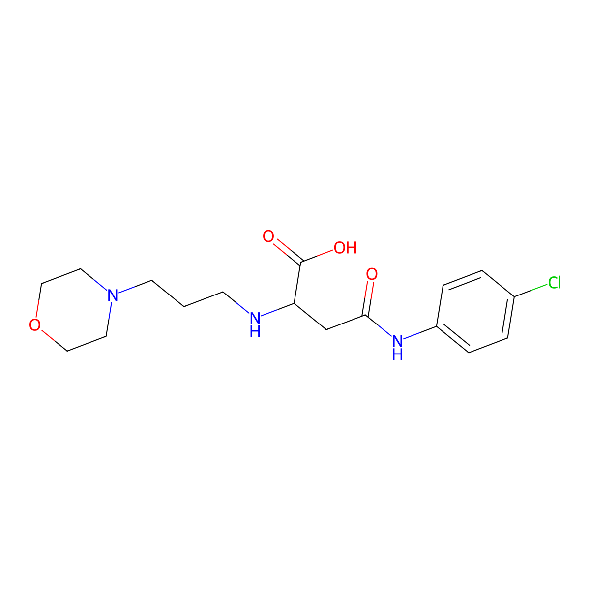 4-(4-Chloroanilino)-2-(3-morpholin-4-ylpropylamino)-4-oxobutanoic acid molecular structure, CAS 1031899-33-8