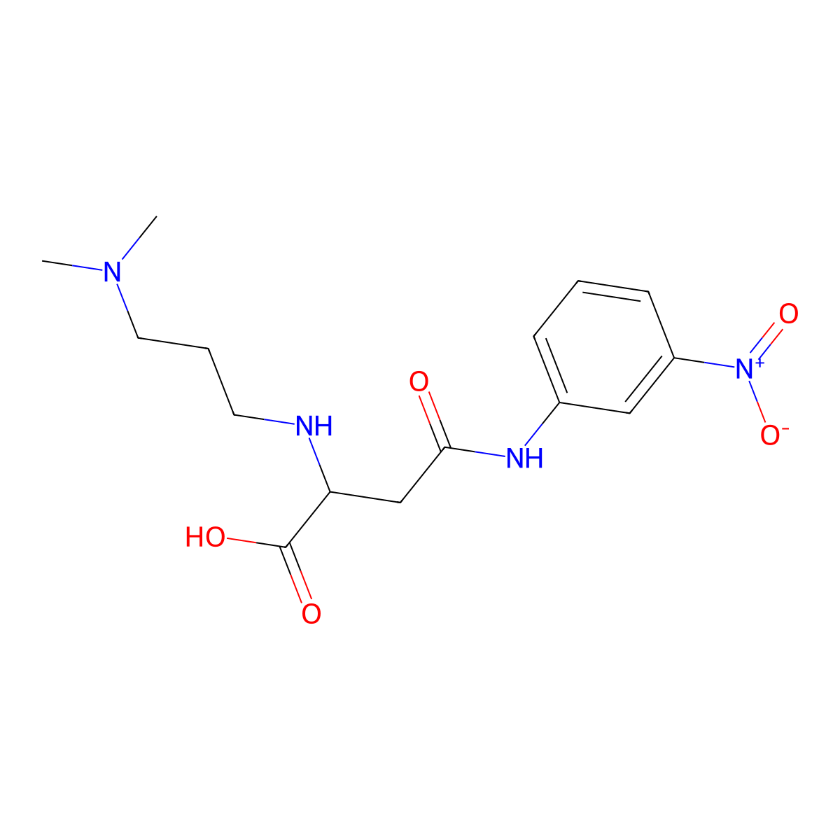 2-[3-(Dimethylamino)propylamino]-4-(3-nitroanilino)-4-oxobutanoic acid molecular structure, CAS 1031899-35-0