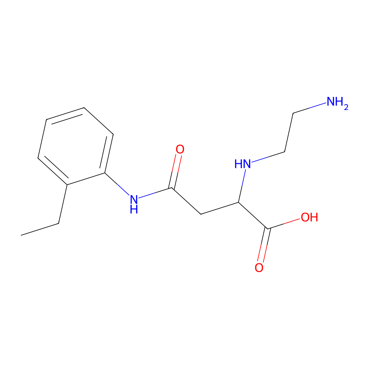 2-(2-Aminoethylamino)-4-(2-ethylanilino)-4-oxobutanoic acid molecular structure, CAS 1031899-38-3