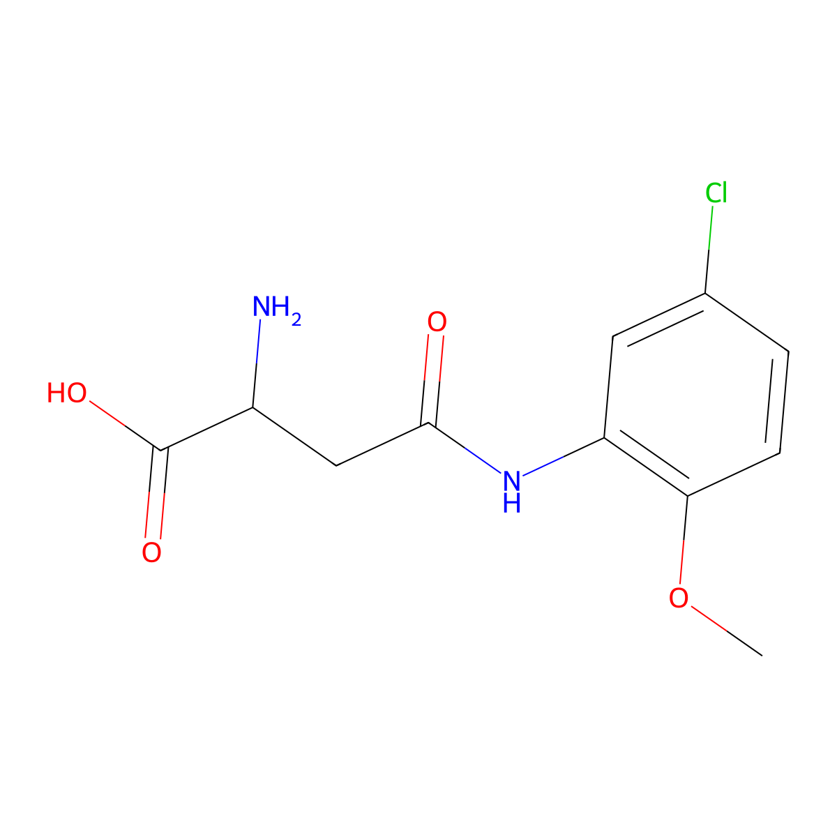 N-(5-chloro-2-methoxyphenyl)asparagine molecular structure, CAS 1031899-49-6