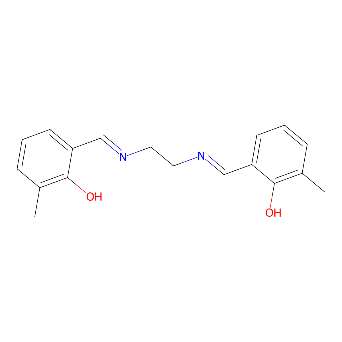 6,6'-[Ethane-1,2-diylbis(azanediylmethanylylidene)]bis(2-methylcyclohexa-2,4-dien-1-one) molecular structure, CAS 10319-01-4