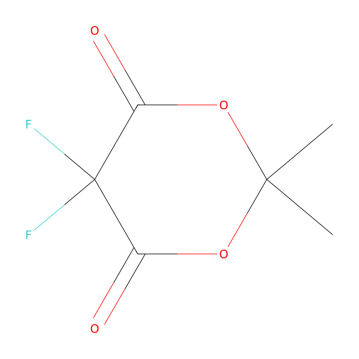 5,5-Difluoro-2,2-dimethyl-1,3-dioxane-4,6-dione molecular structure, CAS 1031926-89-2