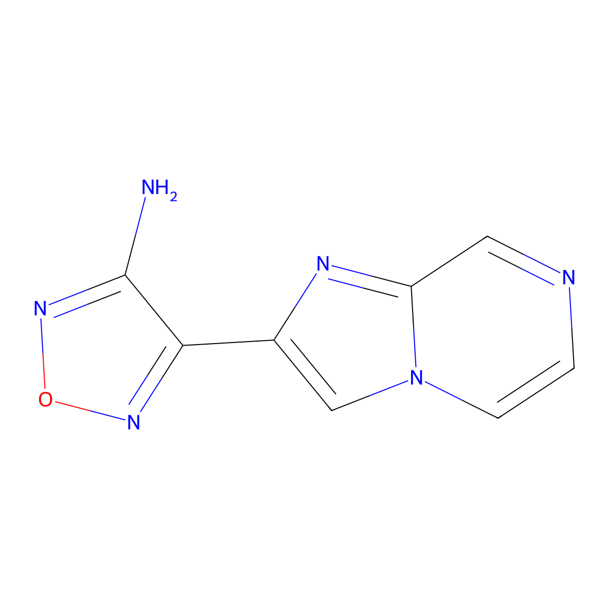 4-(Imidazo[1,2-a]pyrazin-2-yl)-1,2,5-oxadiazol-3-amine molecular structure, CAS 1031927-02-2