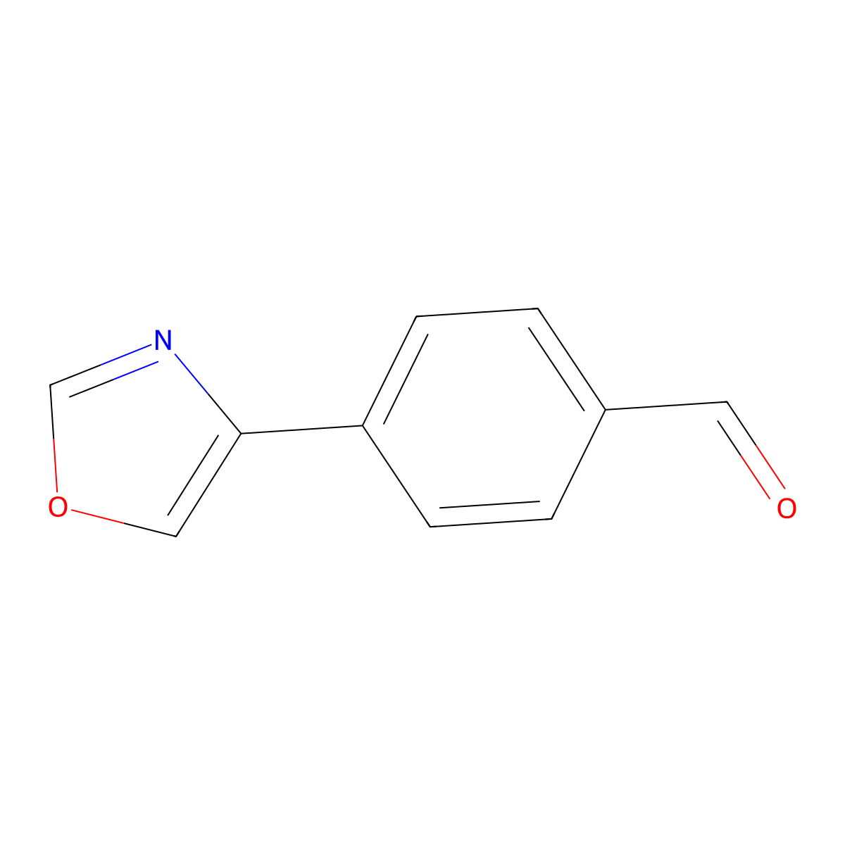 4-(Oxazol-4-yl)benzaldehyde molecular structure, CAS 1031927-06-6