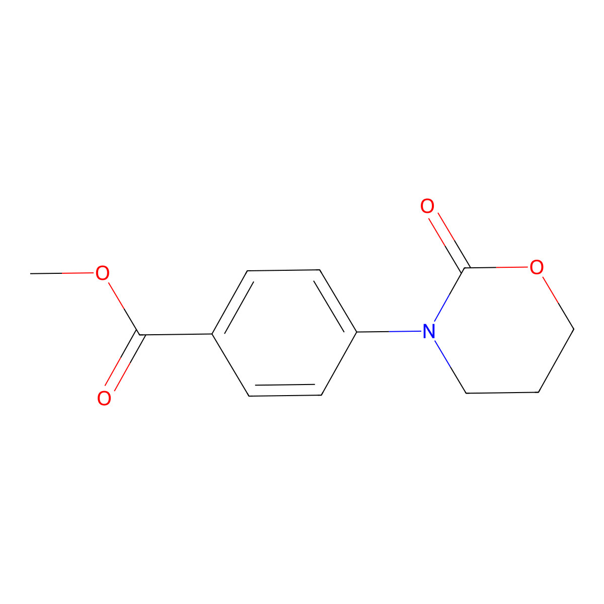 Methyl 4-(2-oxo-1,3-oxazinan-3-yl)benzoate molecular structure, CAS 1031927-08-8