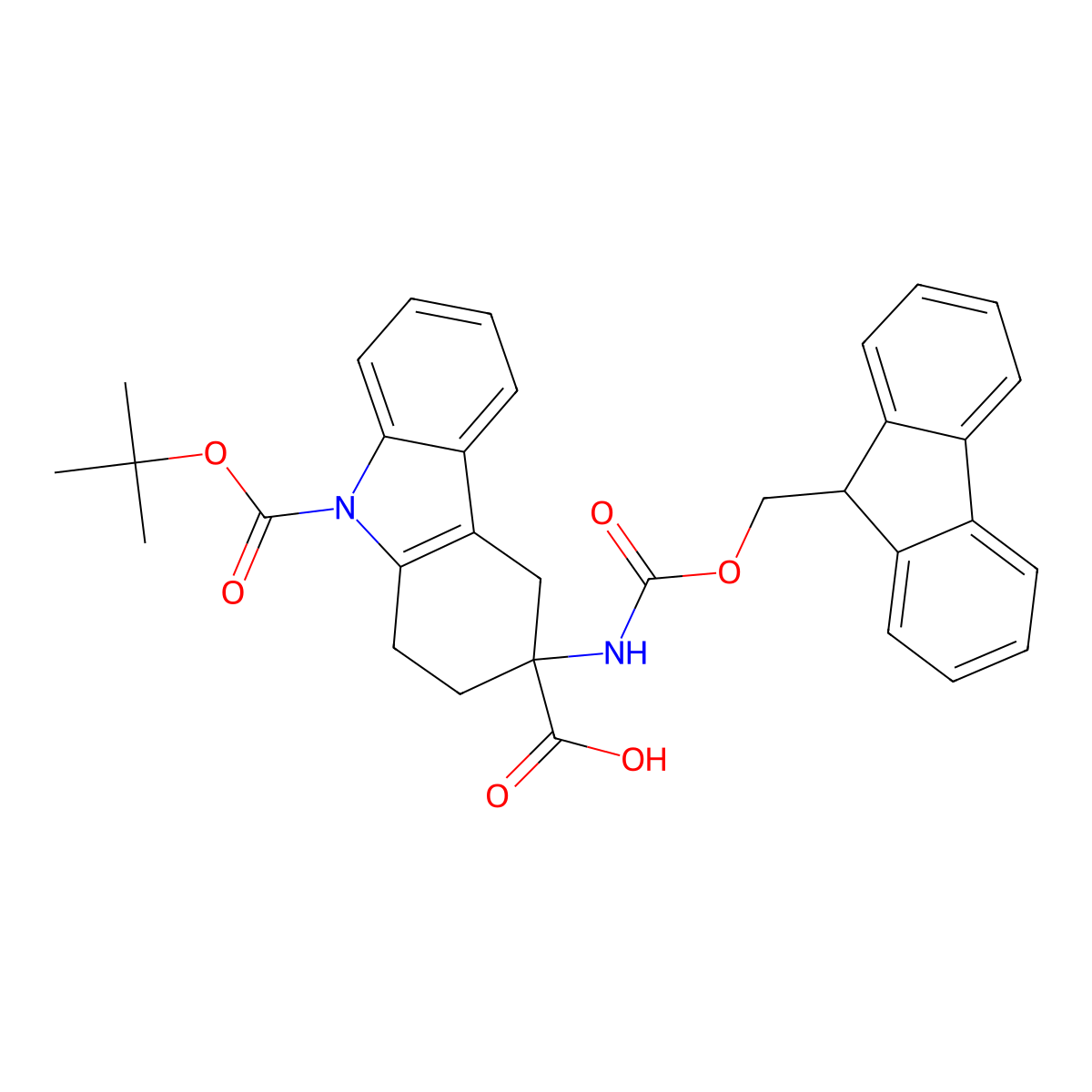 (R,S)-Fmoc-Thc(Boc)-OH molecular structure, CAS 1031927-10-2