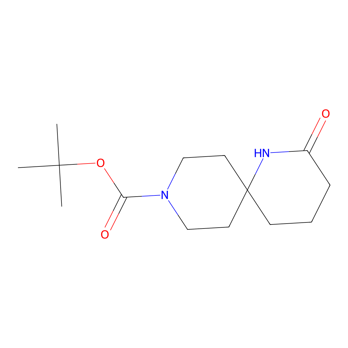 tert-Butyl 2-oxo-1,9-diazaspiro[5.5]undecane-9-carboxylate molecular structure, CAS 1031927-12-4