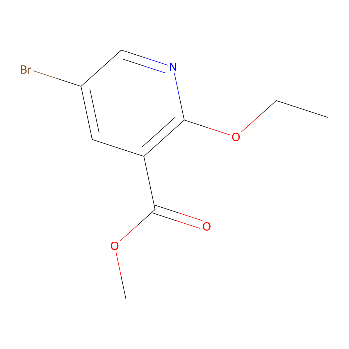 Methyl 5-Bromo-2-ethoxynicotinate molecular structure, CAS 1031927-15-7