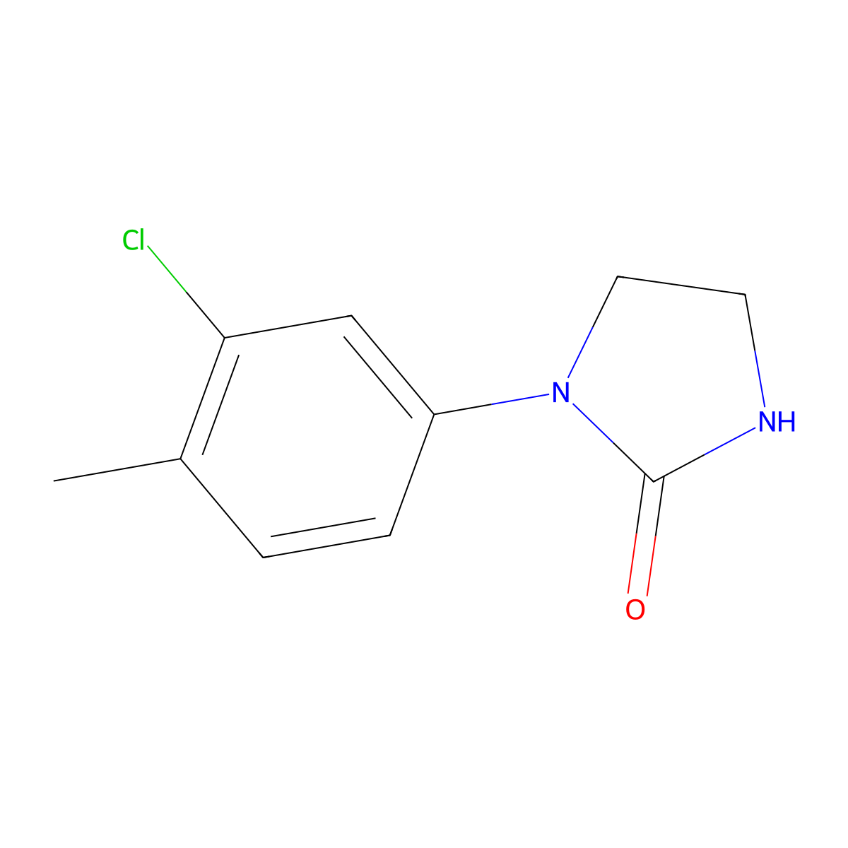 1-(3-Chloro-4-methylphenyl)imidazolidin-2-one molecular structure, CAS 1031927-20-4