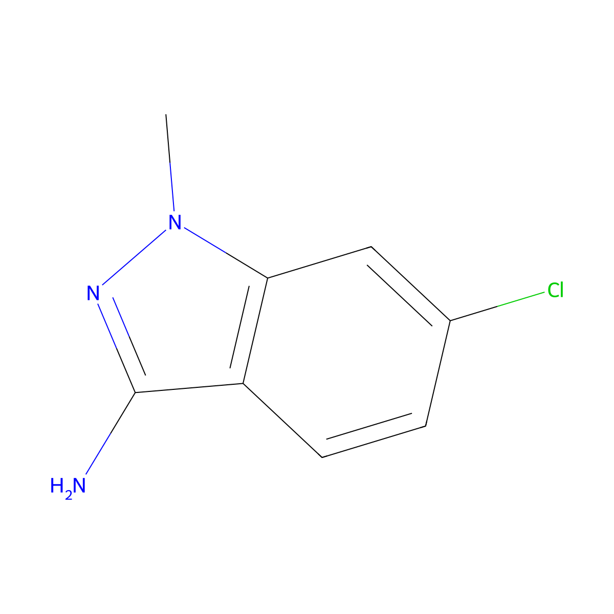 6-Chloro-1-methyl-1H-indazol-3-amine molecular structure, CAS 1031927-22-6