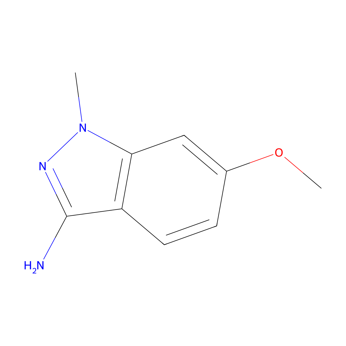 6-Methoxy-1-methyl-1H-indazol-3-amine molecular structure, CAS 1031927-24-8