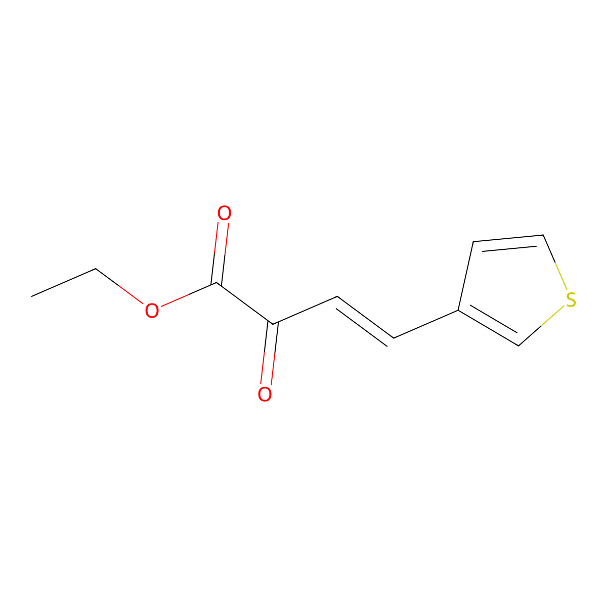 ethyl (3E)-2-oxo-4-(thiophen-3-yl)but-3-enoate molecular structure, CAS 1031927-95-3