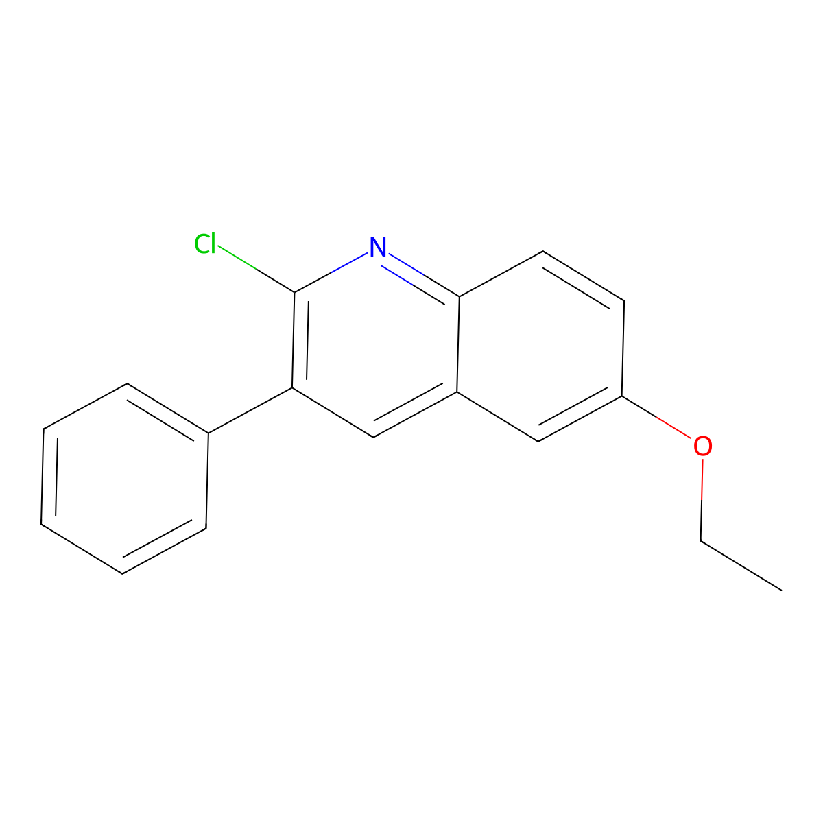2-Chloro-6-ethoxy-3-phenylquinoline molecular structure, CAS 1031928-18-3