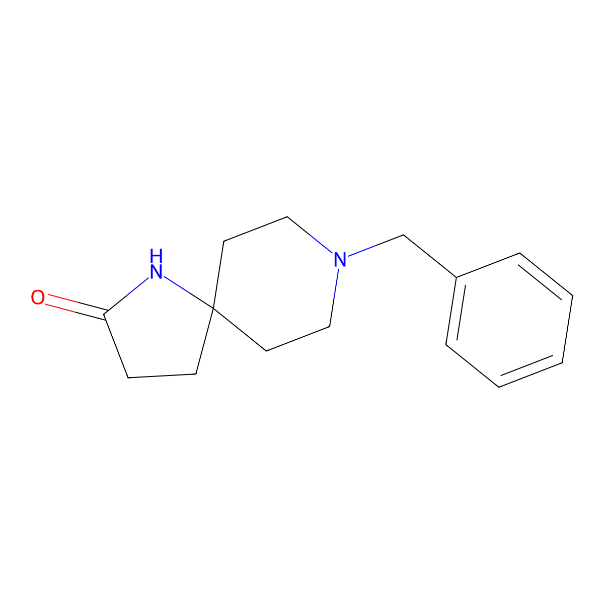 8-Benzyl-1,8-diazaspiro[4.5]decan-2-one molecular structure, CAS 1031928-36-5