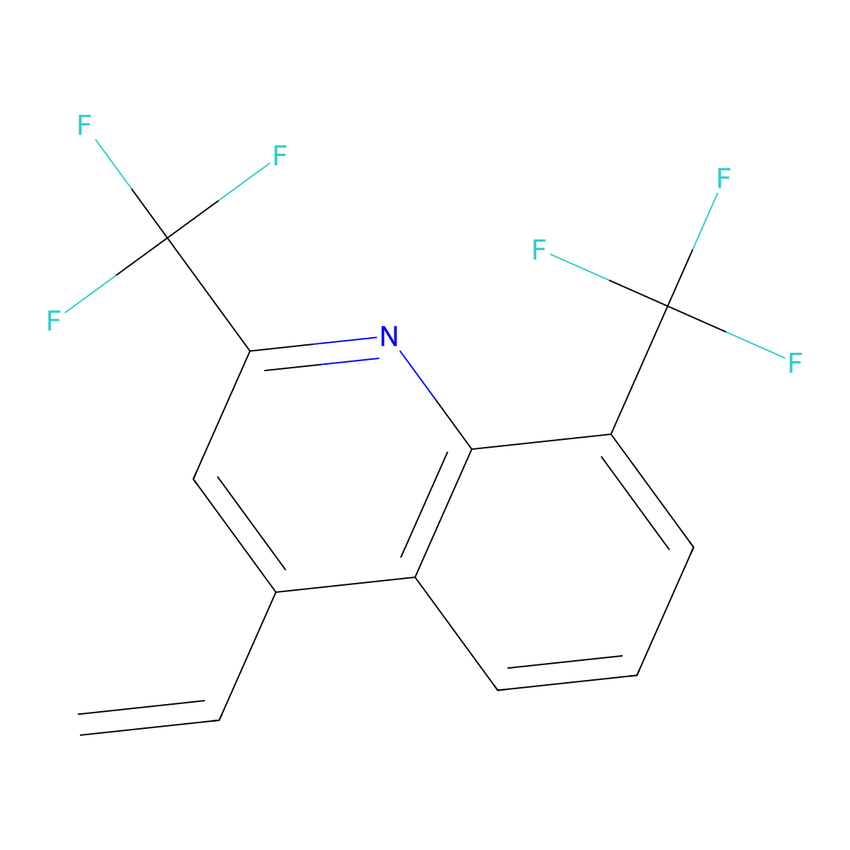4-Ethenyl-2,8-bis(trifluoromethyl)quinoline molecular structure, CAS 1031928-53-6