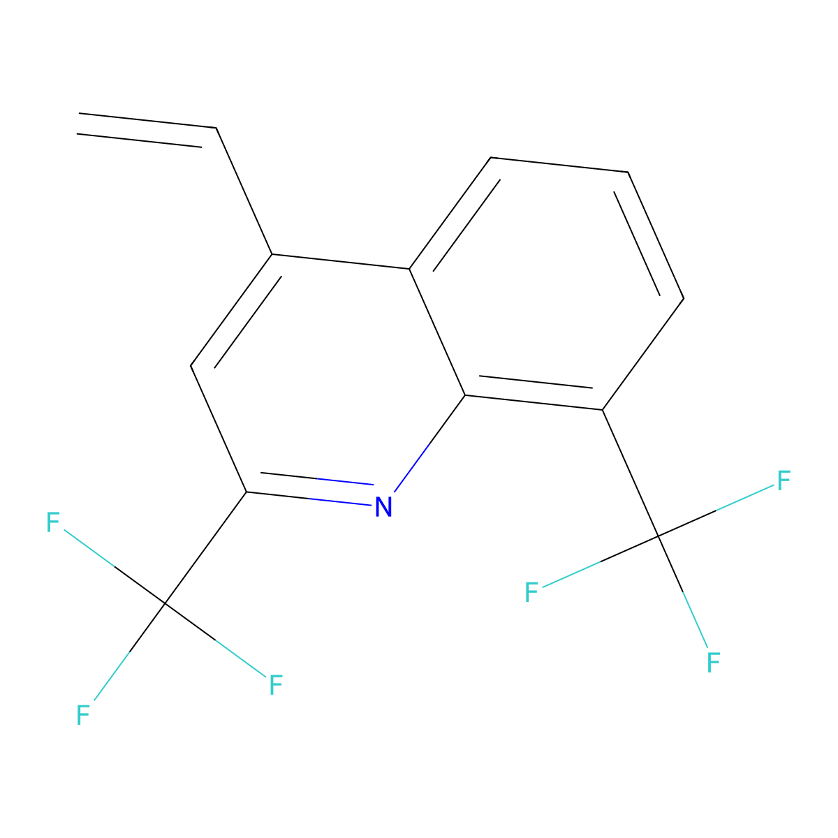 4-Ethenyl-2,8-bis(trifluoromethyl)quinoline molecular structure, CAS 1031928-53-6