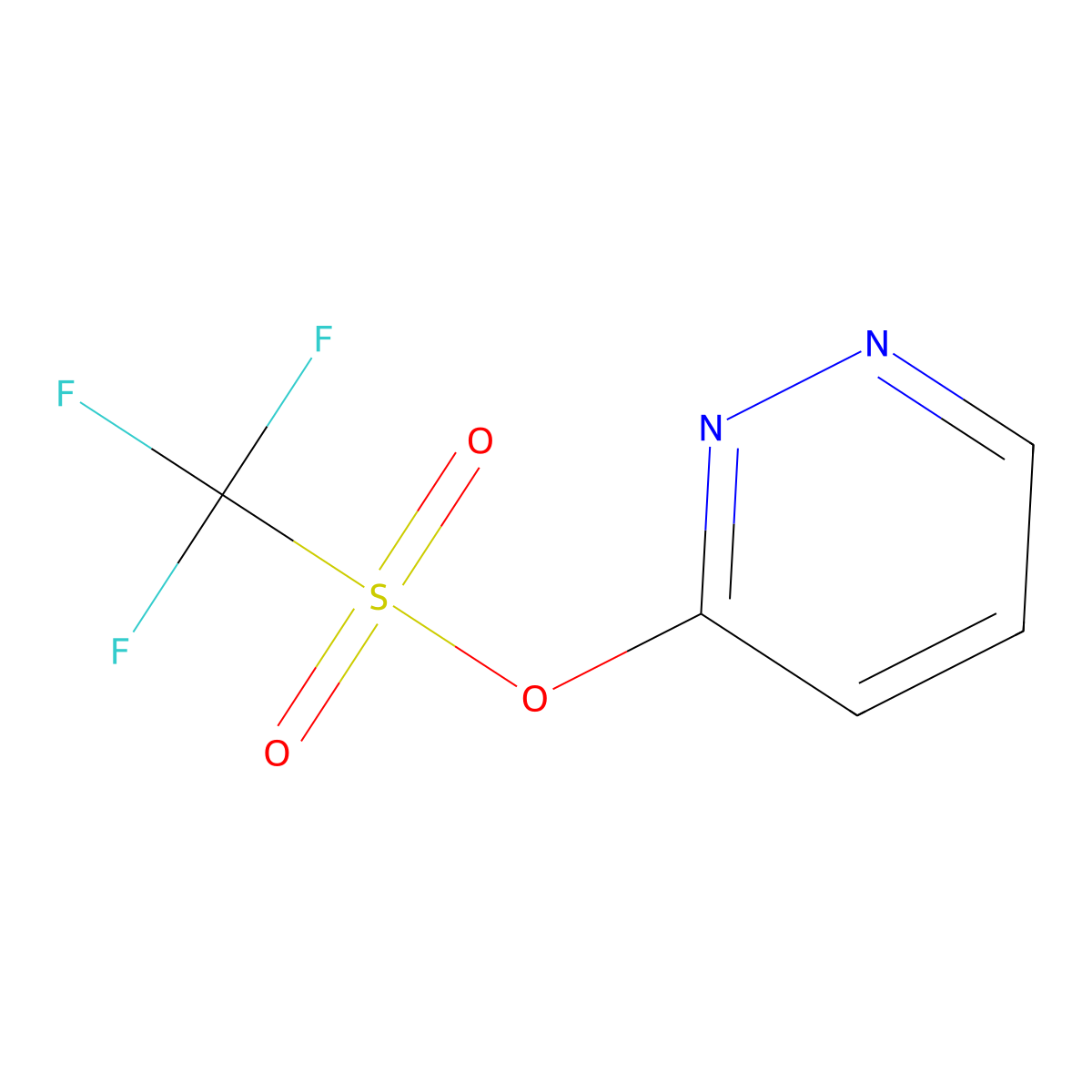 3-[(Trifluoromethyl)sulphonyloxy]pyridazine molecular structure, CAS 1031928-95-6