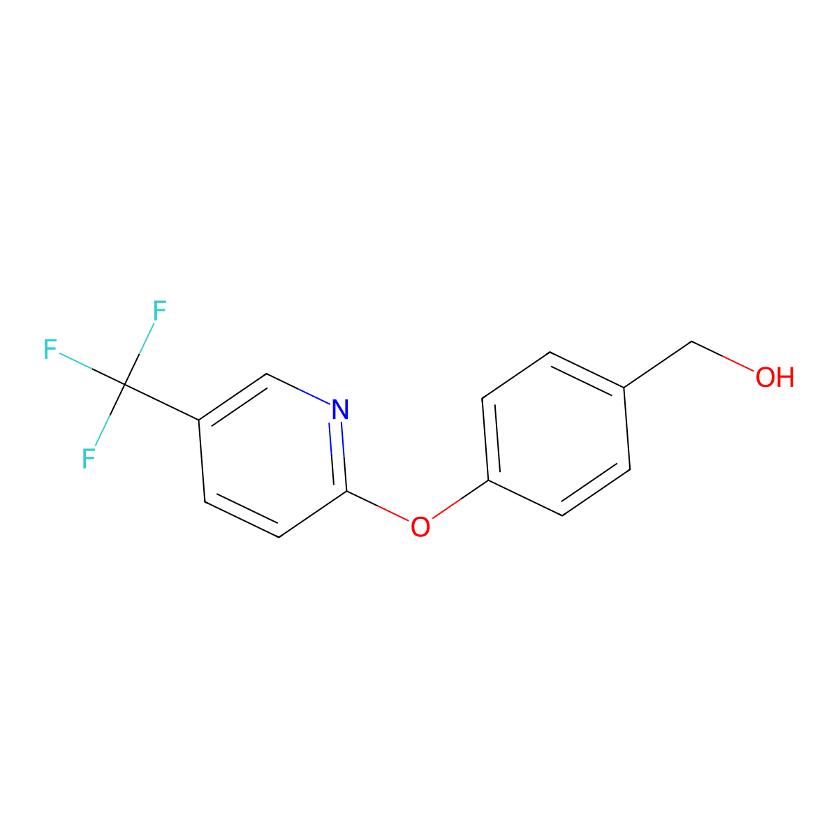 (4-((5-(Trifluoromethyl)pyridin-2-yl)oxy)phenyl)methanol molecular structure, CAS 1031929-04-0