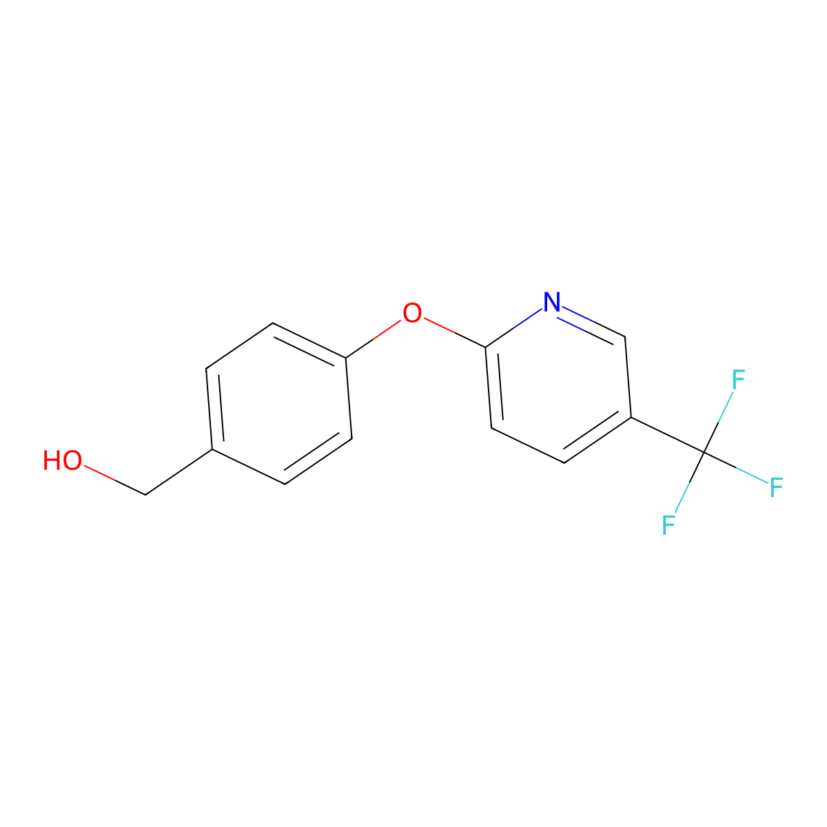 (4-((5-(Trifluoromethyl)pyridin-2-yl)oxy)phenyl)methanol molecular structure, CAS 1031929-04-0