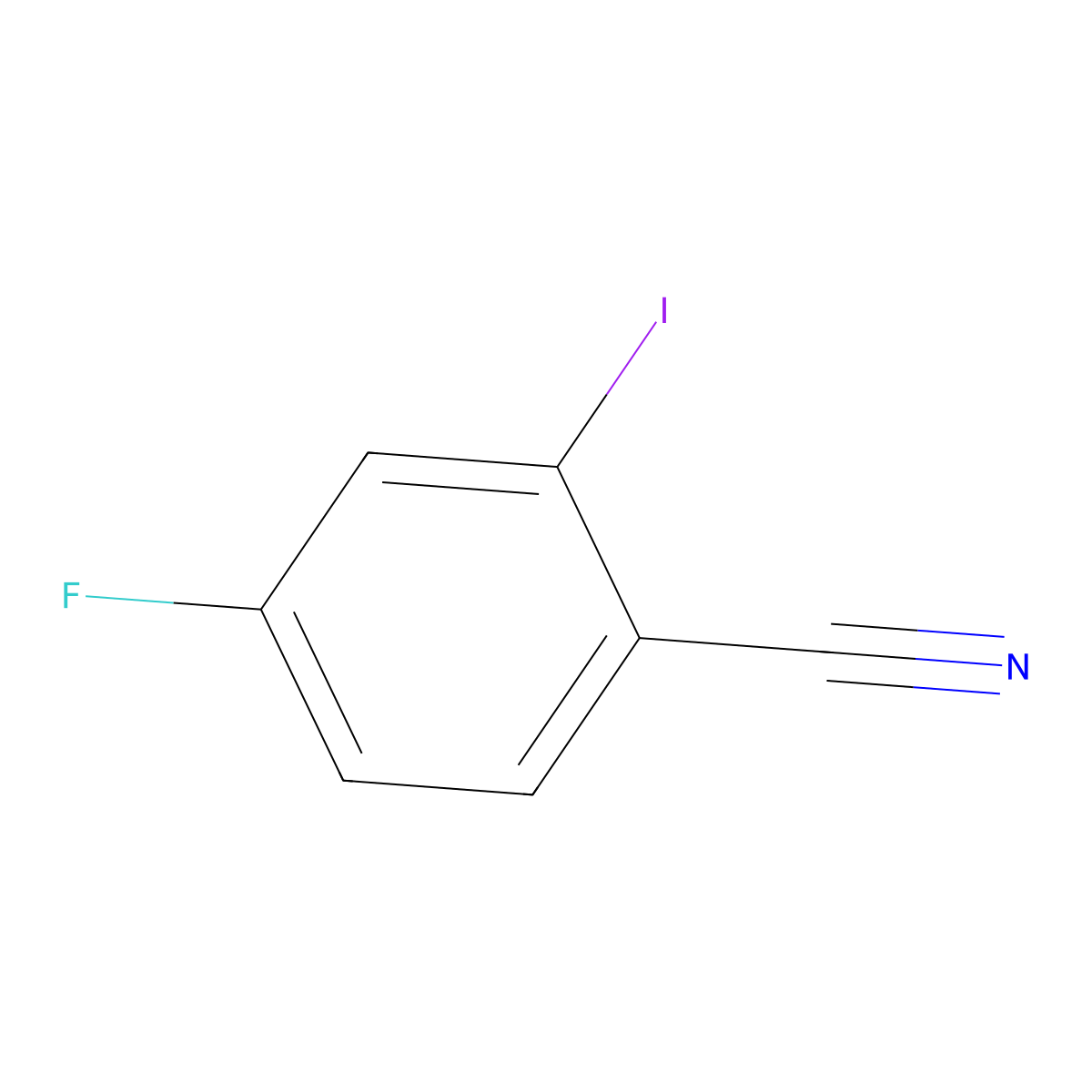 4-Fluoro-2-iodobenzonitrile molecular structure, CAS 1031929-20-0