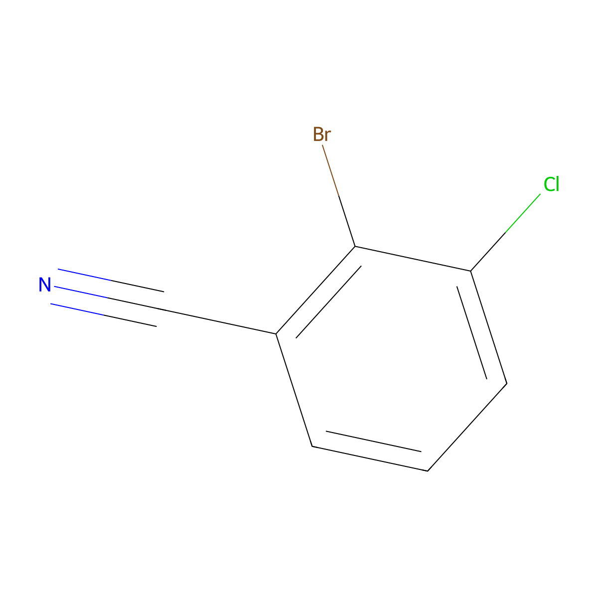 2-Bromo-3-chlorobenzonitrile molecular structure, CAS 1031929-33-5