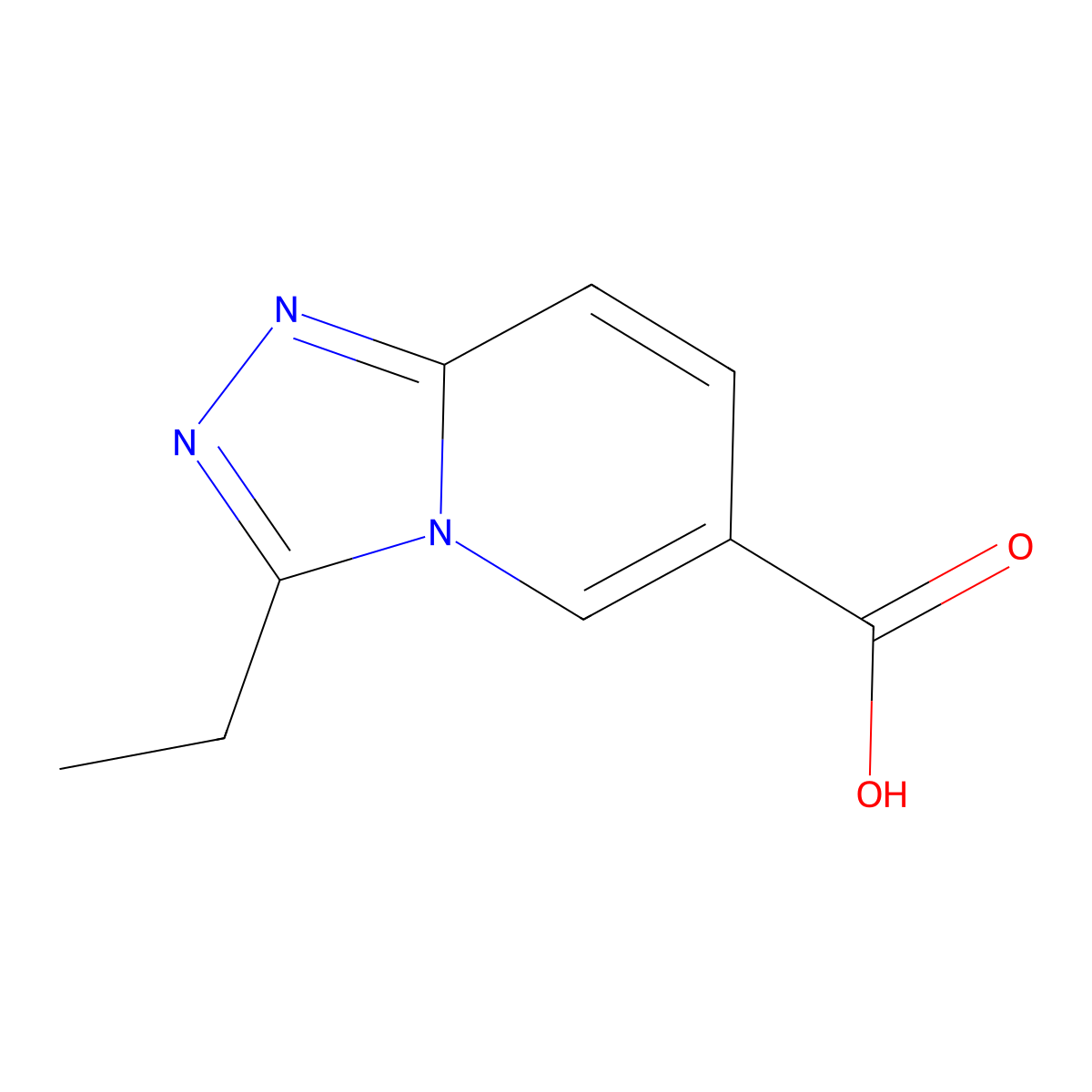 3-Ethyl-[1,2,4]triazolo[4,3-a]pyridine-6-carboxylic acid molecular structure, CAS 1031937-63-9