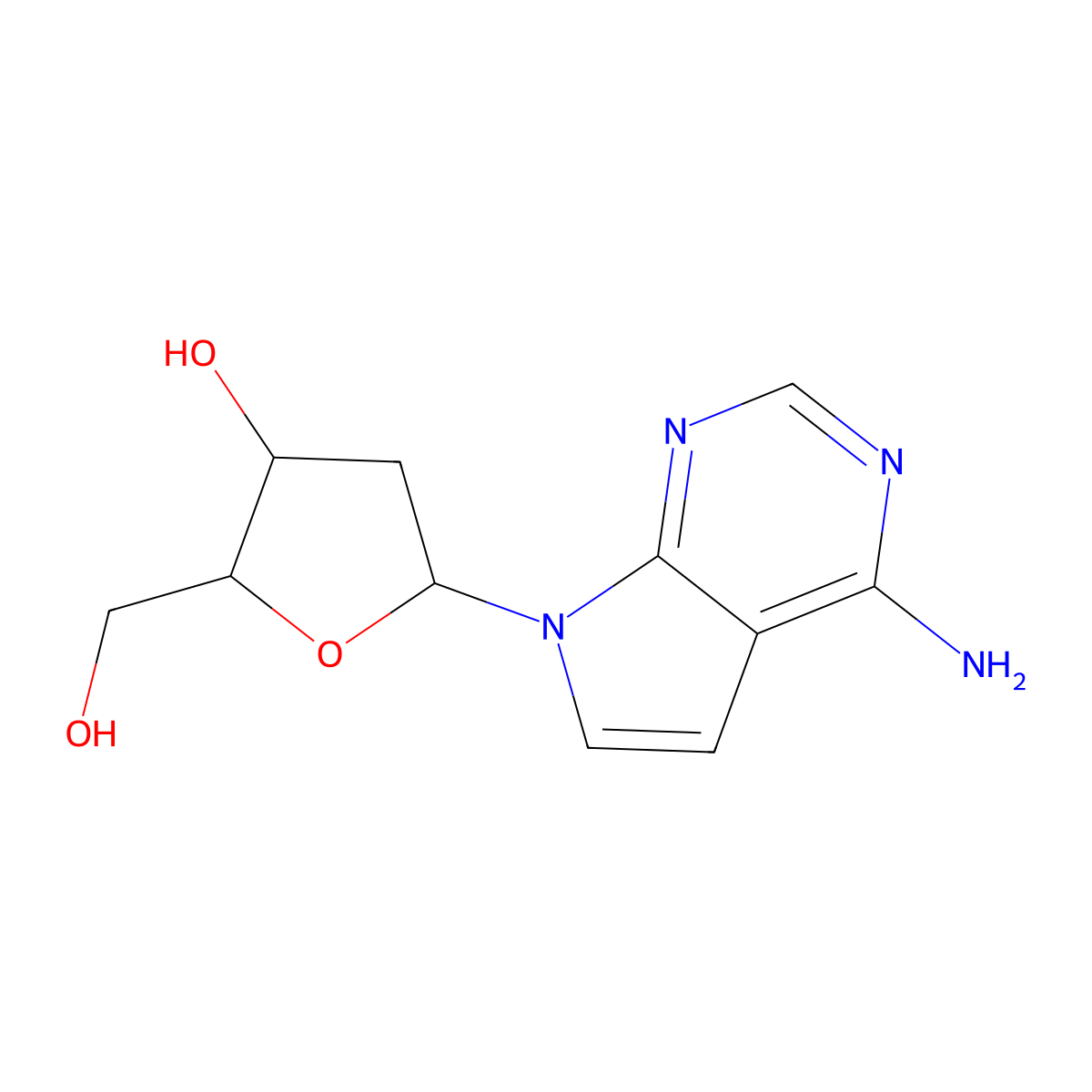 7-Deaza-2'-dA molecular structure, CAS 103194-72-5