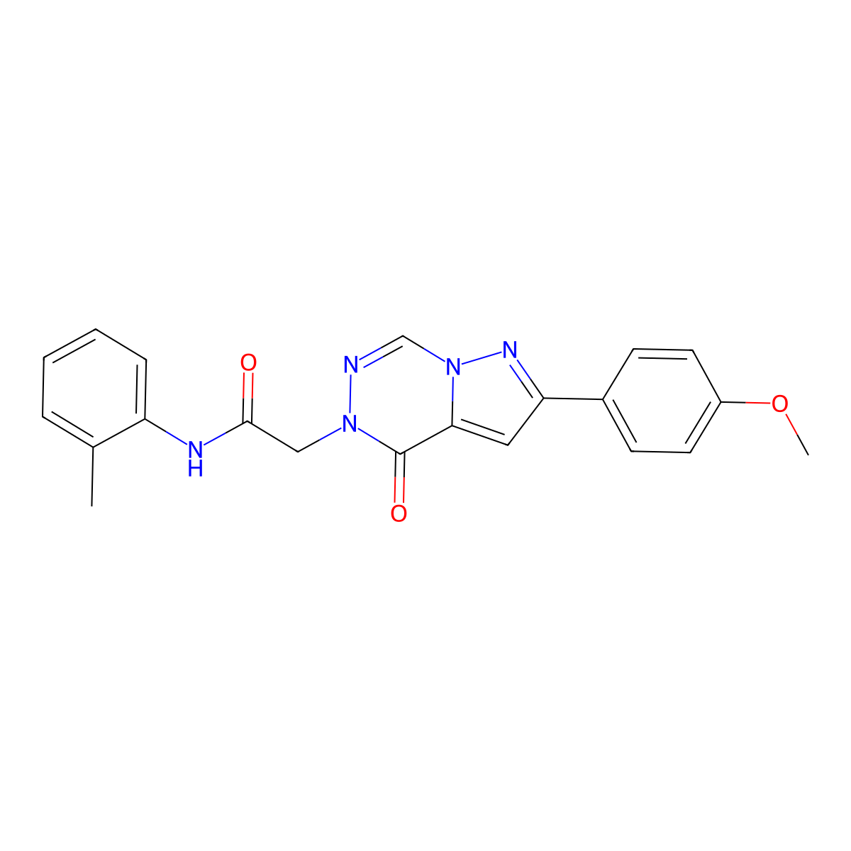 2-[2-(4-methoxyphenyl)-4-oxopyrazolo[1,5-d][1,2,4]triazin-5(4H)-yl]-N-(2-methylphenyl)acetamide molecular structure, CAS 1031944-41-8