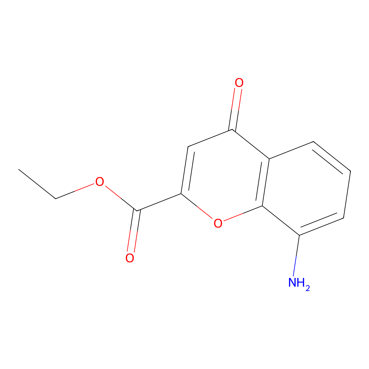 Ethyl 8-amino-4-oxo-4H-chromene-2-carboxylate molecular structure, CAS 103195-35-3