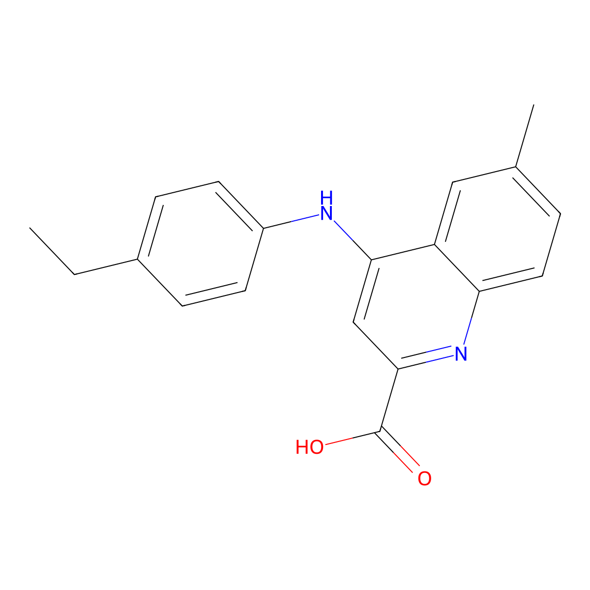 4-[(4-Ethylphenyl)amino]-6-methylquinoline-2-carboxylic acid molecular structure, CAS 1031956-79-2